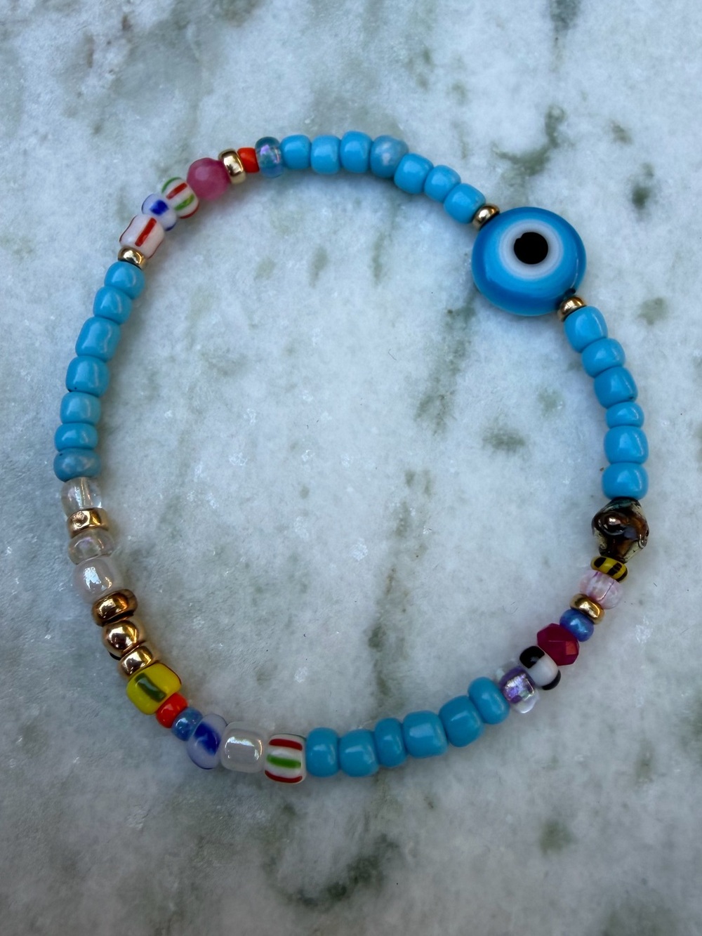 Evil eye stretch bracelet